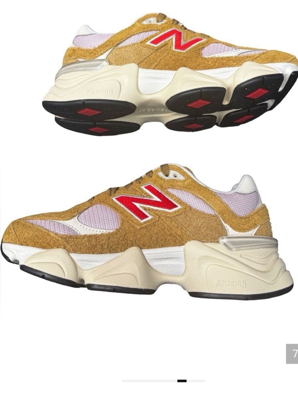 New Balance Tan, Pink & Red 9060-Style Women's Sneaker